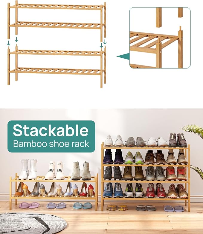 viewcare Shoe Rack, 4-Tier Long Shoe Rack - Image 6
