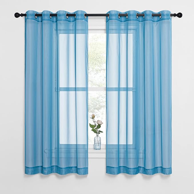 NICETOWN Sheer Curtains for Bedroom Windows, Grommet Living Room Curtain Drapes by NICETOWN