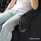 Belffin Sectional Couch with L-Shape Chaise L Shaped Couch with Ottoman - Image 7