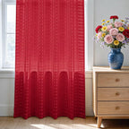 SpaceDresser Check Sheer Curtains 54 Inches Long - Image 3