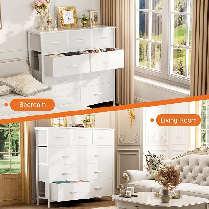 Sweetcrispy 9-Drawer Fabric Dresser Storage Tower - Image 5