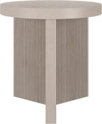 Henn&Hart 22" Fluted Scandinavian Round End Table, Ribbed Side Table, Nightstand - Image 6