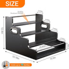 YQBRAO 4-Tier Liquor Bottle Display Shelf, Coffee Syrup Rack Organizer - Image 3