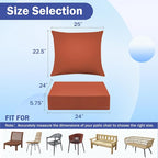 IASEAHK Outdoor Seat Cushion Set, Waterproof & Fade Resistant Patio Chair - Image 2