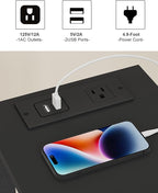 TUTOTAK Small End Table with Charging Station, Narrow Side Table with USB Ports - Image 6
