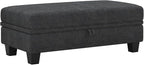Belffin Fabric Large Ottoman - Image 7