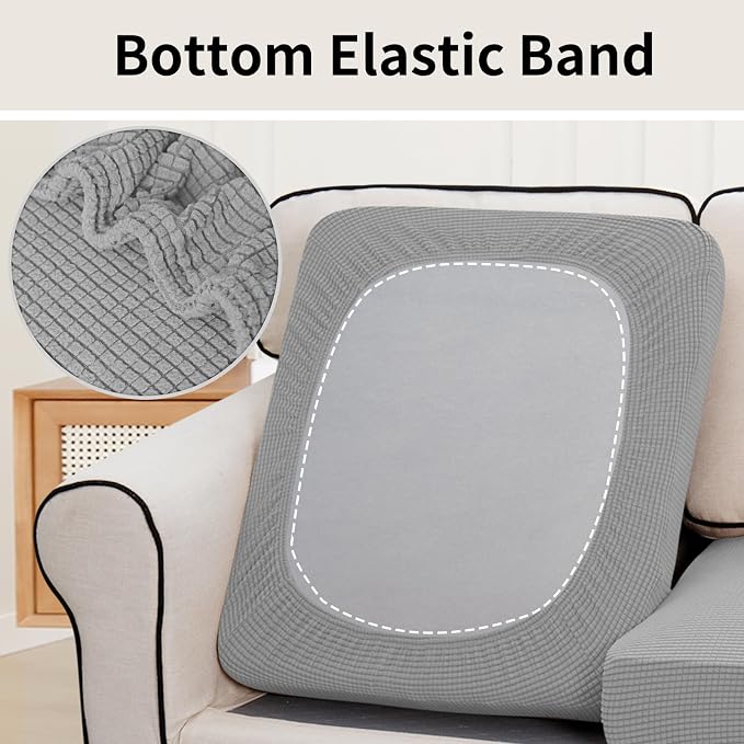 Easy-Going Stretch 2 Pieces Couch Cushion Cover - Image 4