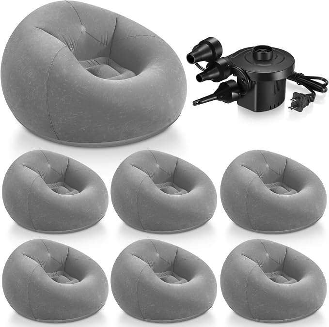Realspring 6 9 12 Pcs Inflatable Bean Bag Chairs by Realspring