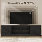 Fluted TV Stand for Living Room, Mid Century Modern Entertainment Center - Image 5