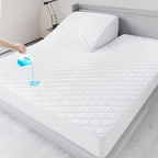 Split Top King Mattress Pad Waterproof Protector, Quilted Mattress Cover Fitted by LoveHome%C2%B7LoveLife
