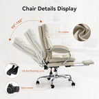 LEAGOO Office Chair with Foot Rest, Ergonomic Executive Office Chair with Arms - Image 9