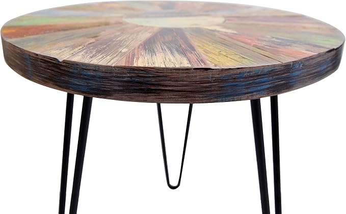 Greenage Reclaimed Wood End Table Bedroom - Image 6