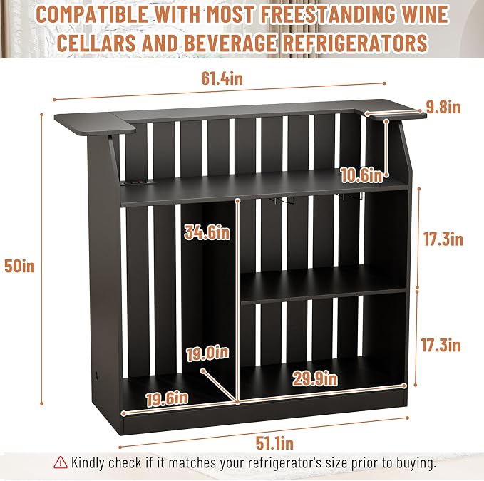 U-Shape Bar Table, Home Bar Unit - Image 2