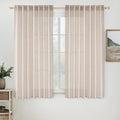 MIULEE Natural White Linen Curtains 52x48 Inch 2 Panels by MIULEE