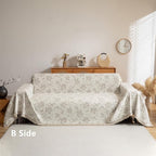 VClife Vintage Floral Bohemain Couch Cover, Soft Breathable Chenille Sofa Cover - Image 3