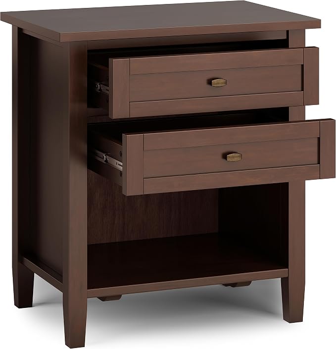 SIMPLIHOME Warm Shaker Bedside Table - Image 4