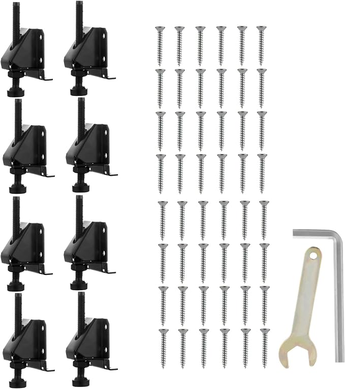 8 Pcak Adjustable Leveling Feet, Heavy Duty Furniture Levelers, Adjustable by Unknown