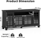 SAVOR LIFE Large Black Sideboard Buffet Cabinet - Image 2