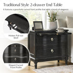 HULALA HOME Solid Wood Storage End Table - Image 3