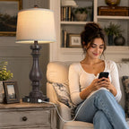 Cinkeda 29" Tall Farmhouse Table Lamp - Image 4