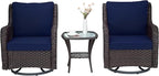 Towallmark Outdoor Swivel Wicker Glider Patio Chairs - Image 9
