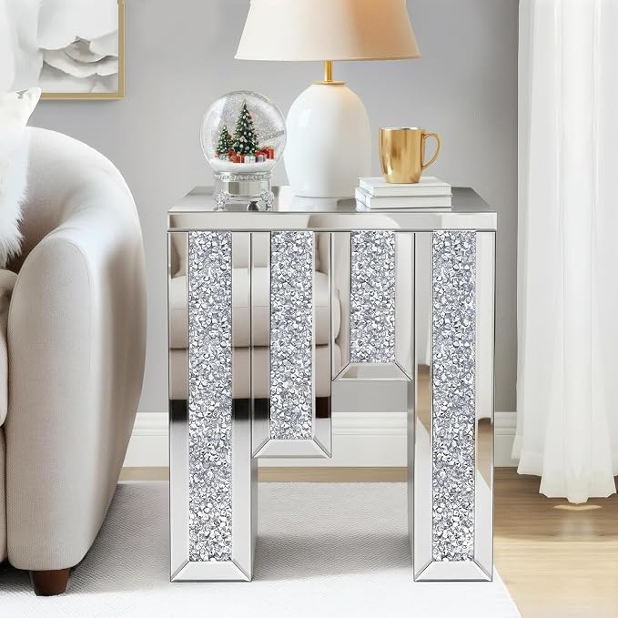 Crushed Diamond Side Table by MONNIYU