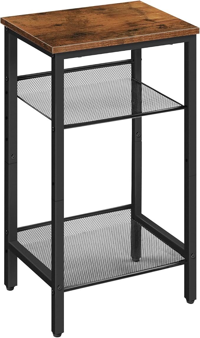 HOOBRO Side Table, 3-Tier Tall End Telephone Table by HOOBRO