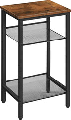 HOOBRO Side Table, 3-Tier Tall End Telephone Table by HOOBRO