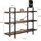 OtterOasis Heavy Duty 3-Tier Industrial Bookcase, 120lbs Shelf Capacity - Image 2