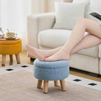 Wimarsbon Storage Ottoman, Modern Round Footrest - Image 6
