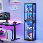 BROTTAR Glass Display Cabinet, 4-Tier Curio Cabinets - Image 3