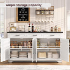usikey 61” Large Sideboard Buffet Cabinet - Image 4