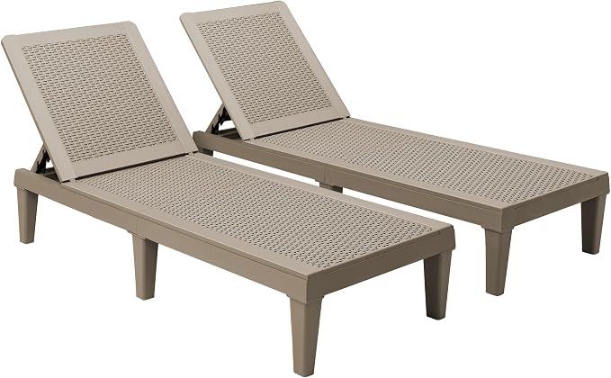 Devoko Outdoor Chaise Lounge Chair Set of 2 by DEVOKO