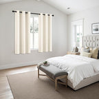 MIULEE Blackout Curtains for Bedroom 2 Panels 40 x 54 Inch Long Beige White | - Image 6