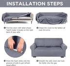 Peryiter 2 Pcs Sofa Covers Couch and Loveseat Covers Set Stretch Sofa Slipcover - Image 3