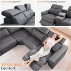 AMERLIFE Power Recliner Sectional Sofa - Image 3