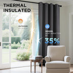 Joydeco Blackout Curtains 108 Inch Long 2 Panels, Long Black Out Curtains - Image 4