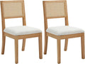 Westice Rattan Dining Chairs Set of 2, Farmhouse Natural Dining Room Chairs by ChairsforHomeLivingRoom