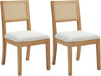 Westice Rattan Dining Chairs Set of 2, Farmhouse Natural Dining Room Chairs by ChairsforHomeLivingRoom