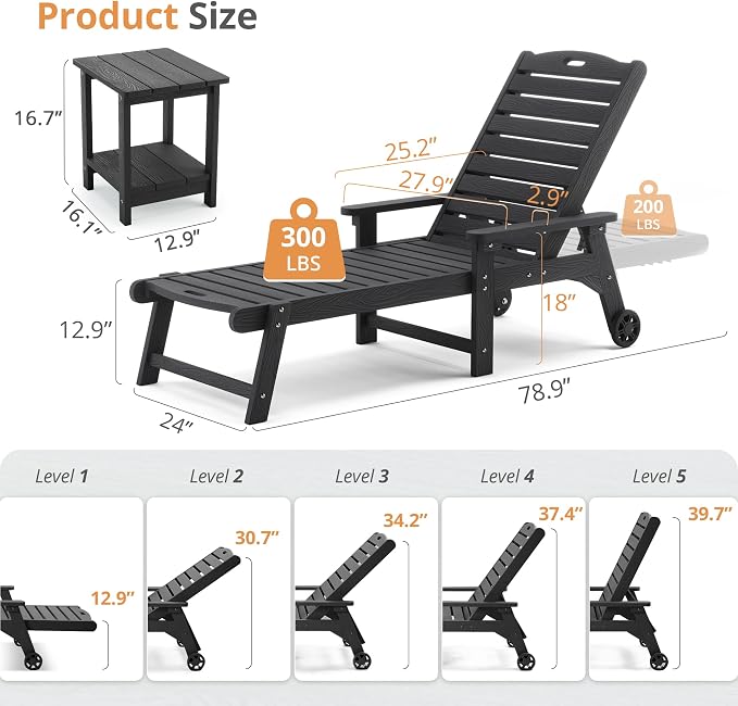 LUE BONA Outdoor Lounge Chair Set - Image 7