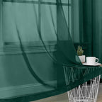 Hunter Green Sheer Curtains 72 Inches Long 2 Panels - Image 6