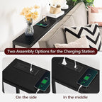 MAHANCRIS Console Table with Power Outlet, Industrial Entryway Table with USB - Image 4