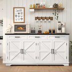 usikey 61” Large Sideboard Buffet Cabinet by USIKEY