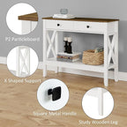 Lomojo Console Table, Sofa Table 13.8" D x 39.37" W x 31.5" HEntryway Table - Image 4