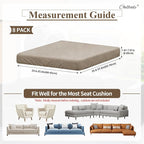 CALBODE 8Pcs Outdoor Stretch Cushion Covers, Waterproof Outdoor Chair Cushion - Image 2