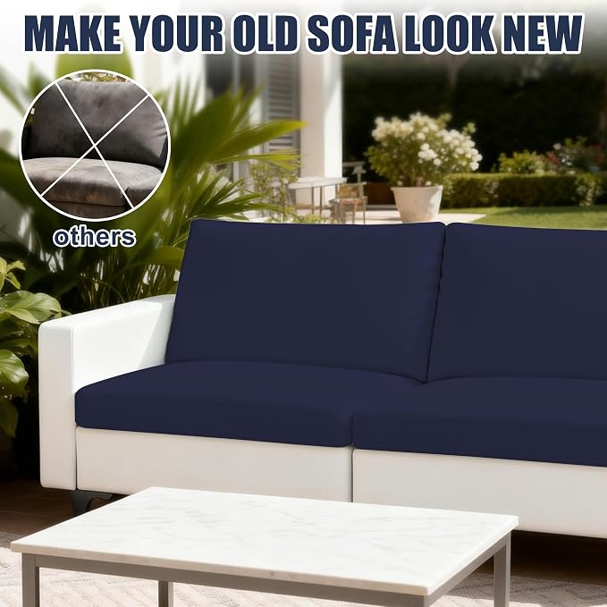 4PCS Patio Cushion Covers, Patio Furniture Couch Seat Slipcovers，Washable - Image 5