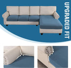 H.VERSAILTEX Sectional Couch Covers 4 Pieces Sofa Seat Cushion Covers L Shape - Image 7