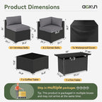 Aoxun 15 Piece Patio Furniture Set - Image 4