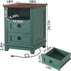 Joaxswe 18" Farmhouse Night Stands Set of 2 - Image 2