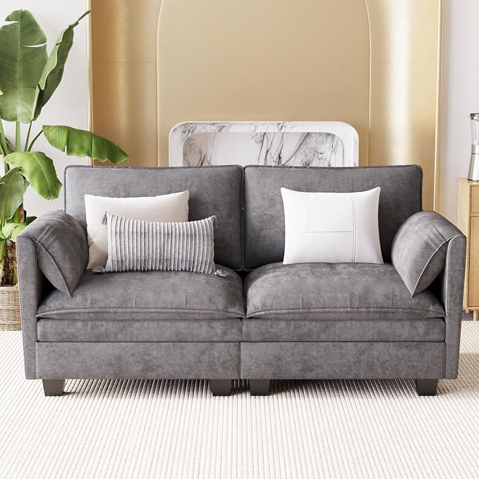Ball & Cast 74" Mid-Century Modern Loveseat Sofa by BallCast